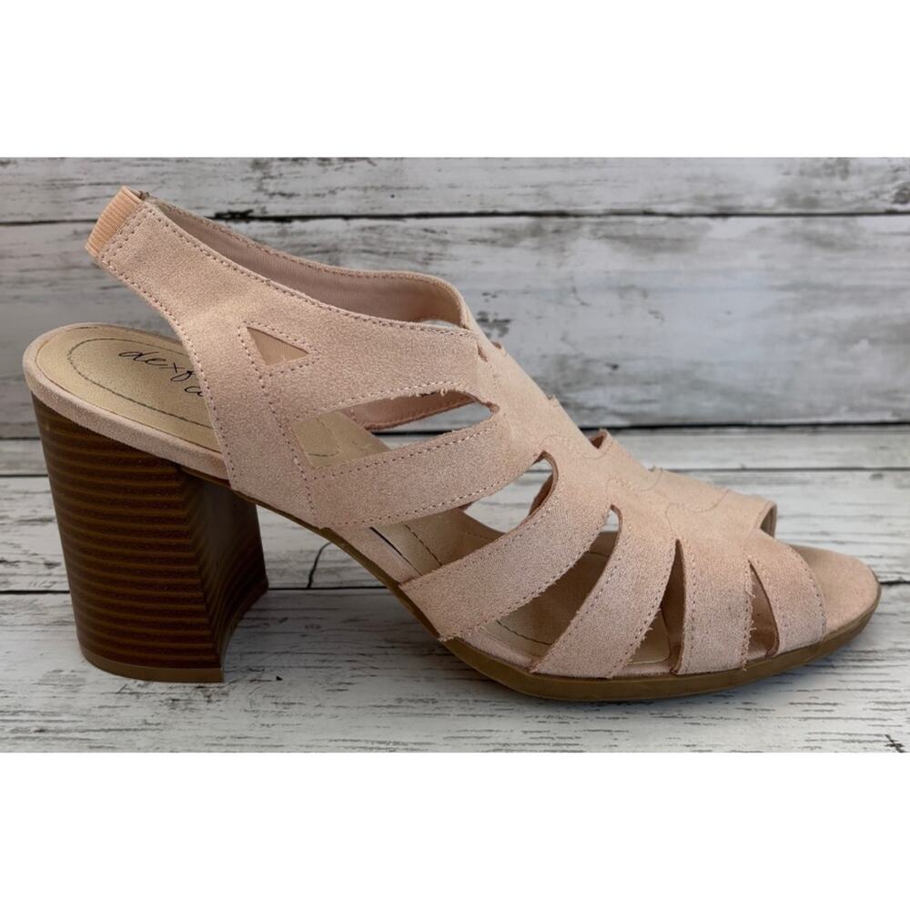 Dexflex Comfort Women’s Pink Faux Suede Sandals (Size 9.5)